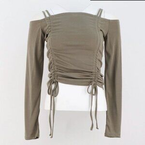 Lewkin Off the Shoulder Ruched Top